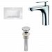 AI-16680 - American Imaginations - Roxy - 23.75 Inch 1 Hole Ceramic Top Set with CUPC Faucet IncludedChrome/White Finish - Roxy