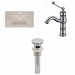 AI-16601 - American Imaginations - Drake - 35.5 Inch 1 Hole Ceramic Top Set with CUPC Faucet IncludedChrome/Biscuit Finish - Drake