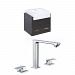 AI-17388 - American Imaginations - Xena Farmhouse - 25.25 Inch Wall Mount Vanity Set For 3H8-in. Drilling with TopChrome/Dawn Grey Finish - Xena Farmhouse