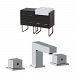 AI-17378 - American Imaginations - Xena Farmhouse - 48.75 Inch Floor Mount Vanity Set For 3H8-in. Drilling with TopChrome/Dawn Grey Finish - Xena Farmhouse