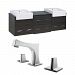 AI-17419 - American Imaginations - Xena Farmhouse - 73.5 Inch Wall Mount Vanity Set For 3H8-in. Drilling with TopChrome/Dawn Grey Finish - Xena Farmhouse
