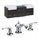 AI-17420 - American Imaginations - Xena Farmhouse - 73.5 Inch Wall Mount Vanity Set For 3H8-in. Drilling with TopChrome/Dawn Grey Finish - Xena Farmhouse