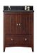 AI-17548 - American Imaginations - Shaker - 30.5 Inch Floor Mount Vanity Set For 3H4-in. Drilling with Top and Undermount SinkChrome/Walnut Finish - Shaker