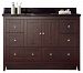 AI-17630 - American Imaginations - Shaker - 47.6 Inch Floor Mount Vanity Set For 3H8-in. Drilling with Top and Undermount SinkChrome/Walnut Finish - Shaker