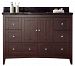 AI-17643 - American Imaginations - Shaker - 47.6 Inch Floor Mount Vanity Set For 3H4-in. Drilling with Top and Undermount SinkChrome/Walnut Finish - Shaker