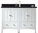 AI-17791 - American Imaginations - Shaker - 47.5 Inch Floor Mount Vanity Set For 3H4-in. Drilling with Top and Undermount SinkChrome/White Finish - Shaker
