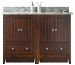 AI-17762 - American Imaginations - Shaker - 47.5 Inch Floor Mount Vanity Set For 3H4-in. Drilling with Top and Undermount SinkChrome/Walnut Finish - Shaker