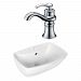 AI-17724 - American Imaginations - 21.75 Inch Above Counter Vessel Set For 1 Hole Center Faucet - Faucet IncludedChrome/White Finish -