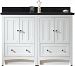 AI-17779 - American Imaginations - Shaker - 47.5 Inch Floor Mount Vanity Set For 3H4-in. Drilling with Top and Undermount SinkChrome/White Finish - Shaker