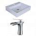 AI-18012 - American Imaginations - 17 Inch Above Counter Vessel Set For 1 Hole Center Faucet - Faucet IncludedChrome/White Finish -