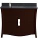 AI-18253 - American Imaginations - Bow - 47.6 Inch Floor Mount Vanity Set For 1 Hole Drilling with Top and Undermount SinkChrome/Coffee Finish - Bow