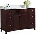 AI-18452 - American Imaginations - Tiffany - 48 Inch Floor Mount Vanity Set For 3H4-in. Drilling with Top and Undermount SinkChrome/Coffee Finish - Tiffany