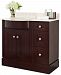 AI-18446 - American Imaginations - Tiffany - 37.8 Inch Floor Mount Vanity Set For 3H4-in. Drilling with Top and Undermount SinkChrome/Coffee Finish - Tiffany
