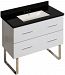 AI-18708 - American Imaginations - Xena - 36 Inch Floor Mount Vanity Set For 3H4-in. Drilling with Top and Undermount SinkChrome/White Finish - Xena