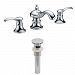 AI-2005 - American Imaginations - 13.5 Inch Bathroom Faucet Set with Overflow Drain IncludedChrome Finish -