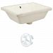AI-20439 - American Imaginations - 18.25 Inch Rectangle Undermount Sink SetWhite/Biscuit Finish -