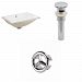 AI-20557 - American Imaginations - 20.75 Inch Rectangle Undermount Sink Set with Overflow Drain IncludedChrome/White Finish -