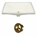 AI-20529 - American Imaginations - 20.75 Inch Rectangle Undermount Sink SetAntique Brass/Biscuit Finish -