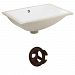 AI-20540 - American Imaginations - 20.75 Inch Rectangle Undermount Sink SetOil Rubbed Bronze/White Finish -