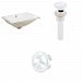 AI-20615 - American Imaginations - 18.25 Inch Rectangle Undermount Sink Set with Overflow Drain IncludedWhite/White Finish -