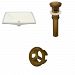 AI-20585 - American Imaginations - 20.75 Inch Rectangle Undermount Sink Set with Overflow Drain IncludedAntique Brass/Biscuit Finish -