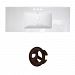AI-20873 - American Imaginations - Roxy - 48 Inch 3H4-in. Ceramic Top SetOil Rubbed Bronze/White Finish - Roxy