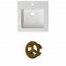 AI-21038 - American Imaginations - Nikki - 21.5 Inch 1 Hole Ceramic Top SetAntique Brass/White Finish - Nikki