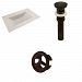 AI-21452 - American Imaginations - Drake - 35.5 Inch 1 Hole Ceramic Top Set with Overflow Drain IncludedOil Rubbed Bronze/Biscuit Finish - Drake