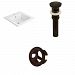 AI-21660 - American Imaginations - 21 Inch 1 Hole Ceramic Top Set with Overflow Drain IncludedOil Rubbed Bronze/White Finish -