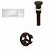 AI-21804 - American Imaginations - 39.75 Inch 1 Hole Ceramic Top Set with Overflow Drain IncludedOil Rubbed Bronze/White Finish -