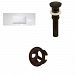 AI-21812 - American Imaginations - 39.75 Inch 3H4-in. Ceramic Top Set with Overflow Drain IncludedOil Rubbed Bronze/White Finish -