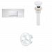 AI-21799 - American Imaginations - 39.75 Inch 1 Hole Ceramic Top Set with Overflow Drain IncludedWhite/White Finish -