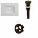AI-22068 - American Imaginations - Flair - 30.75 Inch 1 Hole Ceramic Top Set with Overflow Drain IncludedOil Rubbed Bronze/White Finish - Flair