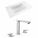 AI-22118 - American Imaginations - Drake - 35.5 Inch 3H8-in. Ceramic Top Set with CUPC Faucet IncludedChrome/White Finish - Drake