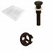 AI-22036 - American Imaginations - 21.5 Inch 3H8-in. Ceramic Top Set with Overflow Drain IncludedOil Rubbed Bronze/White Finish -
