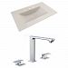 AI-22122 - American Imaginations - Drake - 35.5 Inch 3H8-in. Ceramic Top Set with CUPC Faucet IncludedChrome/Biscuit Finish - Drake