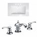 AI-22298 - American Imaginations - Flair - 25 Inch 3H8-in. Ceramic Top Set with CUPC Faucet IncludedChrome/White Finish - Flair