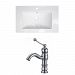 AI-22294 - American Imaginations - Flair - 25 Inch 1 Hole Ceramic Top Set with CUPC Faucet IncludedChrome/White Finish - Flair