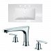 AI-22316 - American Imaginations - Flair - 36.75 Inch 3H8-in. Ceramic Top Set with CUPC Faucet IncludedChrome/White Finish - Flair