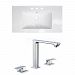 AI-22128 - American Imaginations - Flair - 32 Inch 3H8-in. Ceramic Top Set with CUPC Faucet IncludedChrome/White Finish - Flair