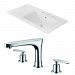 AI-22256 - American Imaginations - 35.5 Inch 3H8-in. Ceramic Top Set with CUPC Faucet IncludedChrome/White Finish -