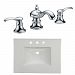 AI-22400 - American Imaginations - Flair - 30.75 Inch 3H8-in. Ceramic Top Set with CUPC Faucet IncludedChrome/White Finish - Flair