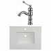 AI-22396 - American Imaginations - Flair - 30.75 Inch 1 Hole Ceramic Top Set with CUPC Faucet IncludedChrome/White Finish - Flair