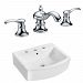 AI-22531 - American Imaginations - 22.25 Inch Above Counter Vessel Set For 3H8-in. Center Faucet - Faucet IncludedChrome/White Finish -