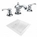 AI-22375 - American Imaginations - 21.5 Inch 3H8-in. Ceramic Top Set with CUPC Faucet IncludedChrome/White Finish -
