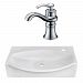 AI-22459 - American Imaginations - 16.5 Inch Above Counter Vessel Set For 1 Hole Right Faucet - Faucet IncludedChrome/White Finish -