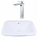 AI-22480 - American Imaginations - 21.75 Inch Undermount Vessel Set For Deck Mount Drilling - Faucet IncludedChrome/White Finish -