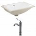 AI-22730 - American Imaginations - 20.75 Inch Rectangle Undermount Sink Set with Deck Mount FaucetChrome/White Finish -