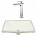 AI-23088 - American Imaginations - 20.75 Inch Rectangle Undermount Sink Set with Deck Mount FaucetChrome/Biscuit Finish -