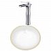 AI-23064 - American Imaginations - 16.5 Inch Oval Undermount Sink Set with Deck Mount FaucetChrome/White Finish -